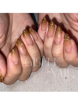 ジゼルネイル(Gisele Nail)/ブラウンフラッシュグラデ