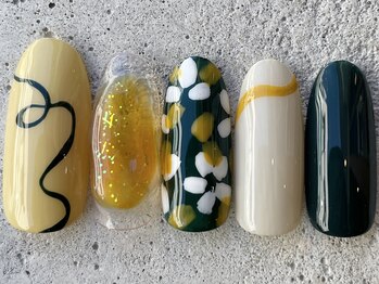 ニュアンスイエローアート¥12000