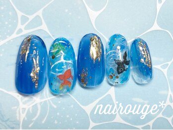 ネイル―ジュ 札幌大通店(nairouge*)/夏♪金魚ネイル♪