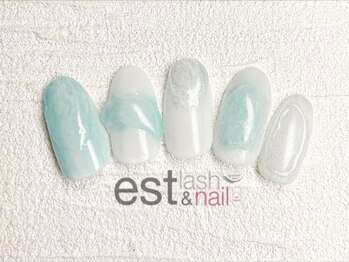 エストラッシュアンドネイル 銀座店(est lash&nail)/ターコイズ3Dニュアンスネイル