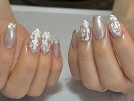 フラワー×ガラスフレンチ♪