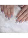 くすみブルーネイル