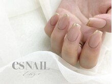 エスネイル 新宿西口店(es NAIL)/beige×mirror
