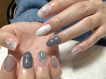 デューネイルスタジオ(dew nail studio)/リボンニュアンス