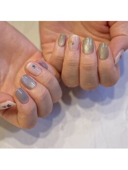 フィオーレ(fiore)/アシメ♪ぷるマグ＆小花柄　薄葉