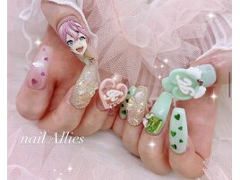 痛ネイル ピンク ちゅるん