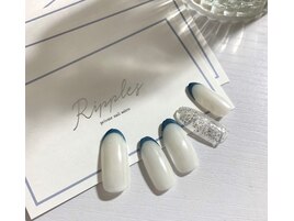 くすみブルーフレンチ