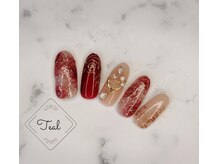 ティール(Teal)/フラワーネイル