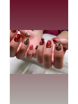 ムギモ(MUGIMO)/ミラー　豹柄　マグネット