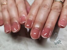 ネイルプラスユウ(NAIL+U)/ワンカラー＋先端ライン
