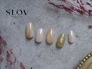 秋色カラーでニュアンスネイル