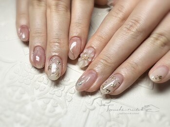 トゥーシェネイルズ(Touche'nails)の写真/最終受付20時迄☆仕事帰りに嬉しいオフ込み60分の時短!【初回オフ無料☆画像持込可☆アート込ジェル¥6800】