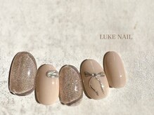 ルークネイル 恵比寿店(LUKE NAIL)/【シンプル】マグミラーリボン
