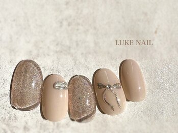 ルークネイル 恵比寿店(LUKE NAIL)/【シンプル】マグミラーリボン