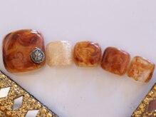 ネイルサロン あかねいろ/春夏べっ甲アート　フット