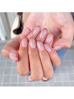 ミントリーフ バイ リート(Mint leaf by Reat)/ピンクフレンチネイル