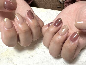 デューネイルスタジオ(dew nail studio)/ワイヤーリボンフレンチ