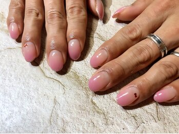 リボングラデーションネイル