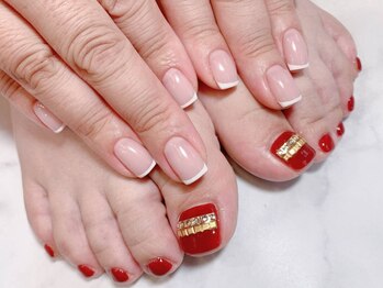 アンジェヴォーグ 名古屋本店(Angevogue)の写真/お洒落感度が高い大人女性から支持率◎【アート2時間制フレンチネイル￥8800】理想の爪先へ◎