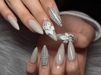 海外系フラワーネイル