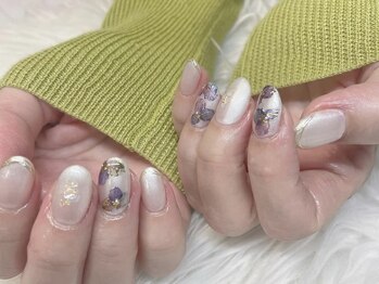 QBネイル 多摩センター店(QB Nail)/儚くて綺麗、紫陽花ネイル