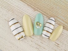 シューズネイルプロデュース/マリンボーダーネイル