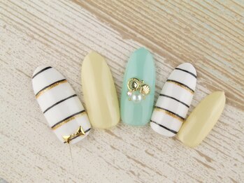 シューズネイルプロデュース/マリンボーダーネイル