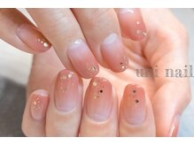 ユニネイル(uninail)/グラデ×先端ホログラム