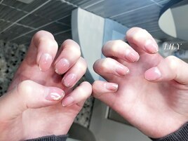 ベースにくすみピンク