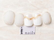 アイネイルズ 池袋店(I-nails)/ホワイトマットネイル