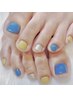 《FOOT》3色まで選択OK◎ケア込み＊フットワンカラー(パラジェル使用)¥6500