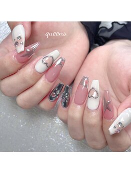 クイーンズビューティーサロン 歌舞伎町店(Queen's beauty salon)/長さだし ハート パラジェル