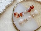 秋ニュアンスフットネイル2種
