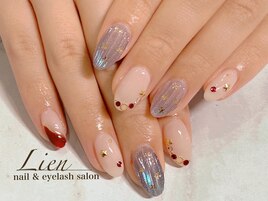 クリスマスバカラネイル