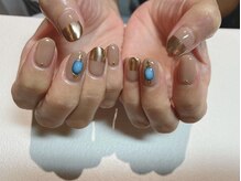 リロウ(relow)/ベージュ×ミラー