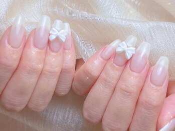 シーアンドビーネイル(C&B Nail)/ワンカラー+パーツ二つ【渋谷】