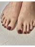 〈FOOT〉キラキラ華やか＊フラッシュネイル ¥5500