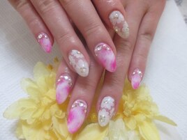 ピンクタイダイ♪フラワー