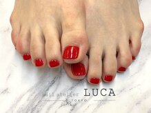 ネイルアトリエルカ(nail atelier LUCA)/W-102 レッドシンプルフット