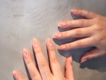 ネイル ドゥ 岡山駅前店(Nail Doux)/オレンジチークネイル