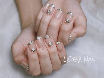 ローバ(LOBA)/ガラスフレンチネイル