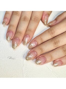 ドットビー(.Bee)/ラメのブライダルネイル