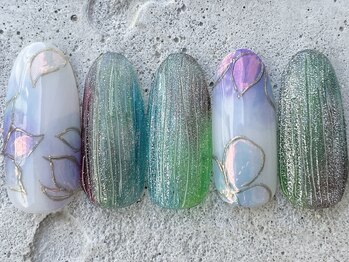 オーロラぷっくりあじさい¥14000