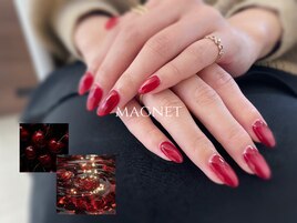 冬ネイル/仙台/水光ネイル