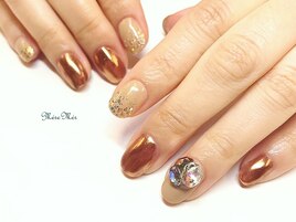 ミラー＆3Dビジューネイル