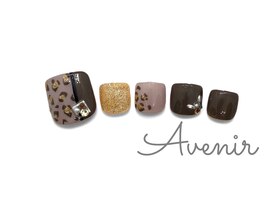 キラキラレオパード　ネイル