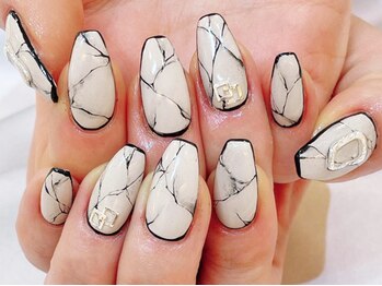 ライトウェーブ 長野駅前店/大理石風Nail♪