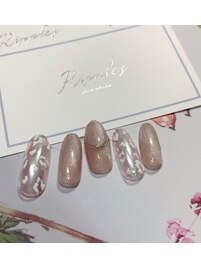 マグネット・ヒョウ柄ネイル