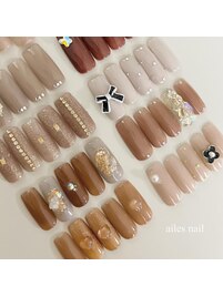 秋色ワンホンネイル