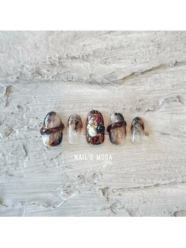 ネイルズ モダ(NAIL'S MODA)/10月の新作1/ホワイトべっ甲